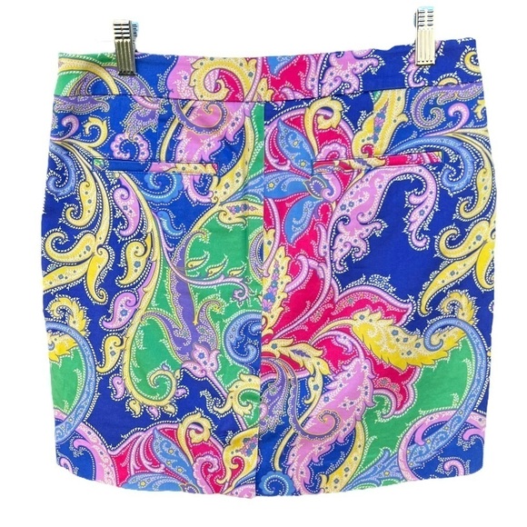 Ralph Lauren Golf Blue Paisley Golf Skirt Skort Size 2 Built-In Shorts GUC - Picture 2 of 11
